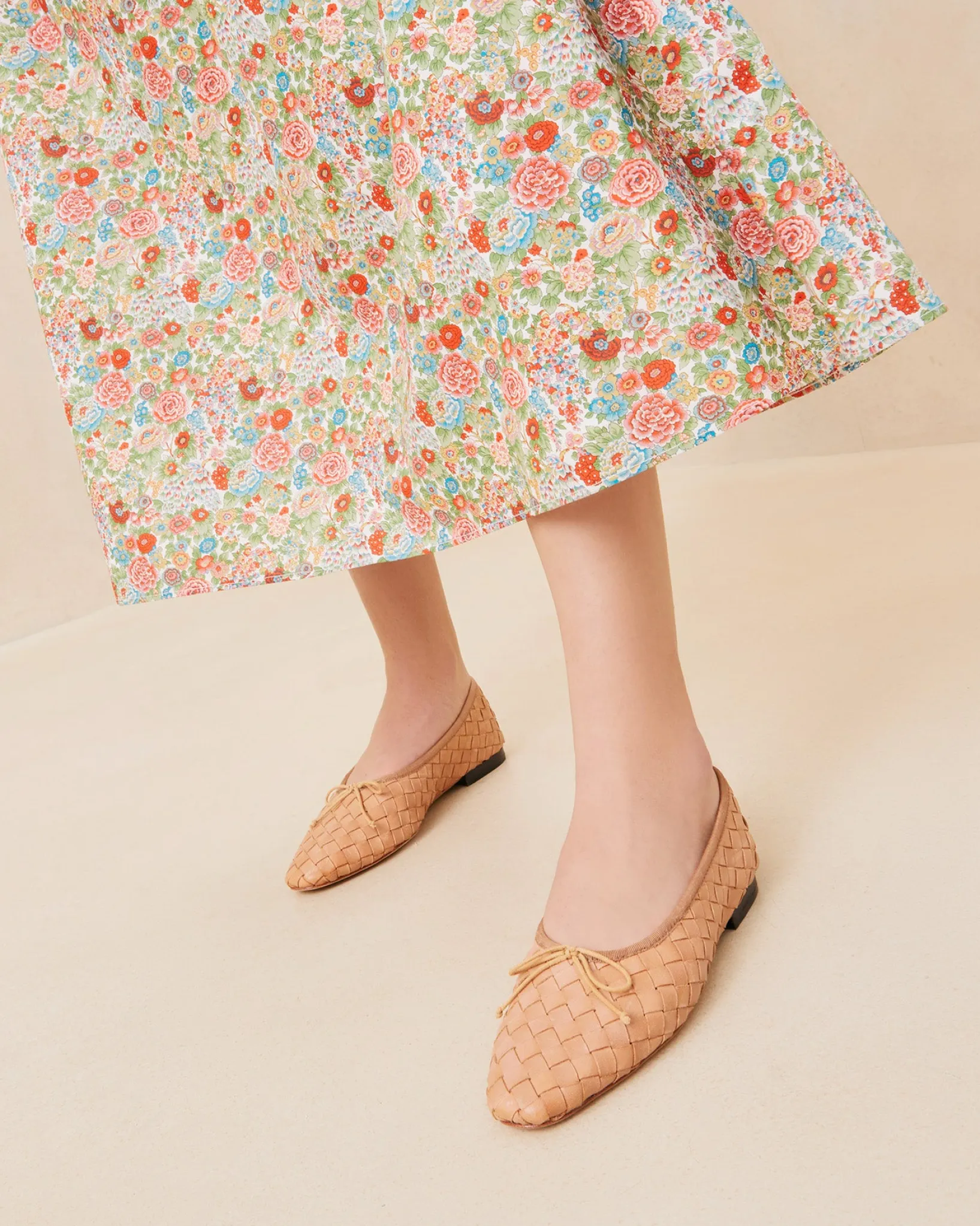 Loeffler Randall Landry Woven Ballet Flat Chocolate