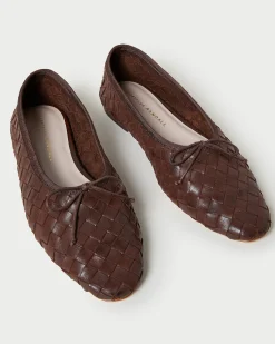 Loeffler Randall Landry Woven Ballet Flat Chocolate