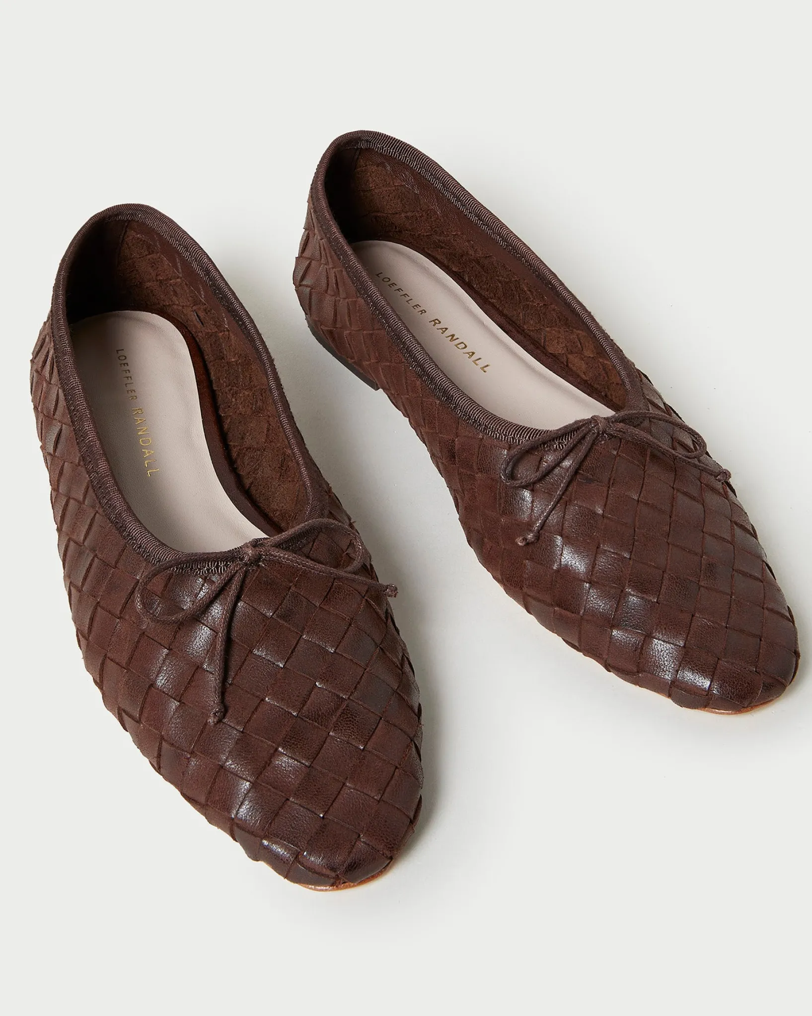 Loeffler Randall Landry Woven Ballet Flat Chocolate