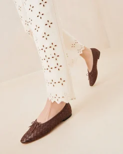 Loeffler Randall Landry Woven Ballet Flat Chocolate