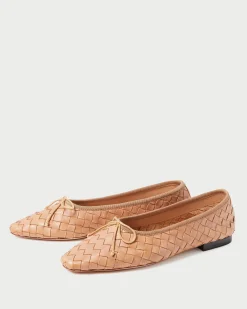 Loeffler Randall Landry Woven Ballet Flat Honey
