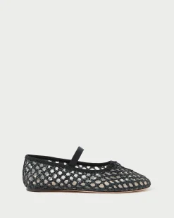 Hot Loeffler Randall Leonie Ballet Flat Black Crochet
