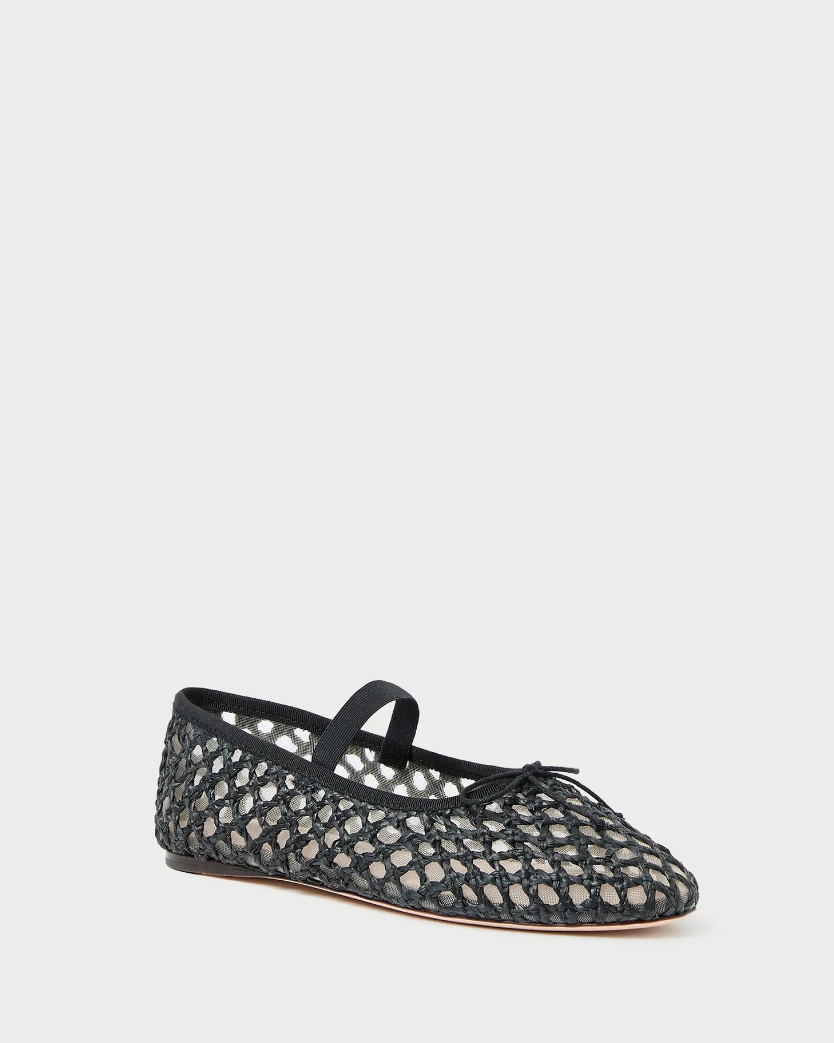 Outlet Loeffler Randall Leonie Satin Ballet Flat Black