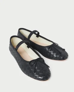 Sale Loeffler Randall Leonie Ballet Flat Black Woven