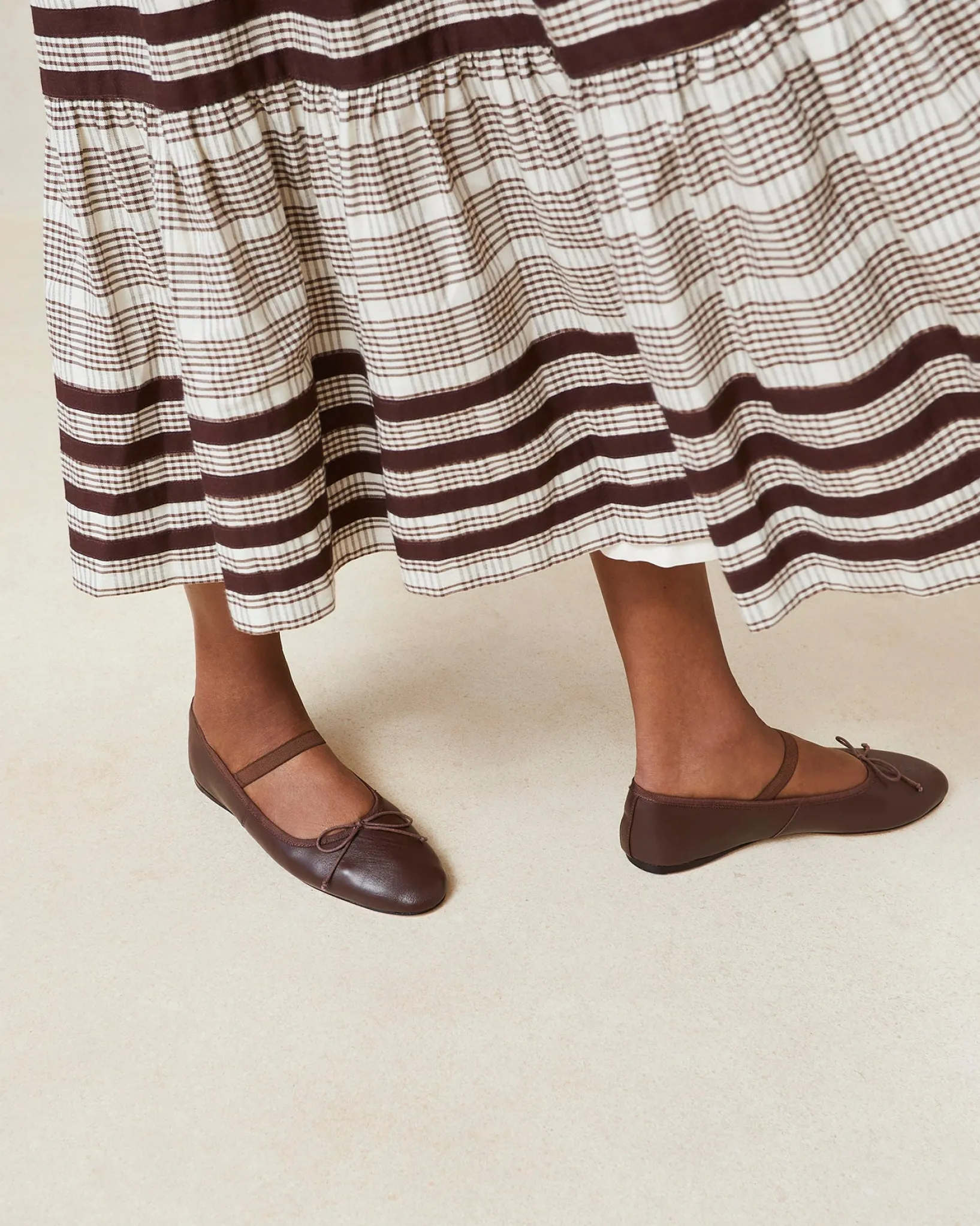 Outlet Loeffler Randall Leonie Caramel/Crystal Ballet Flat Caramel/Clear