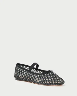 Loeffler Randall Leonie Ballet Flat Chocolate Satin