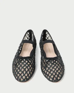 Loeffler Randall Leonie Ballet Flat Chocolate Satin