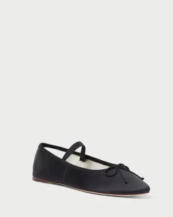 Loeffler Randall Leonie Ballet Flat Chocolate Satin