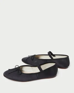 Loeffler Randall Leonie Ballet Flat Chocolate Satin