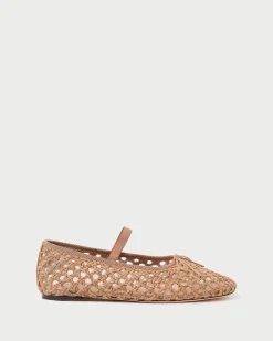 Loeffler Randall Leonie Ballet Flat Chocolate Satin