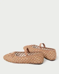 Loeffler Randall Leonie Ballet Flat Chocolate Satin