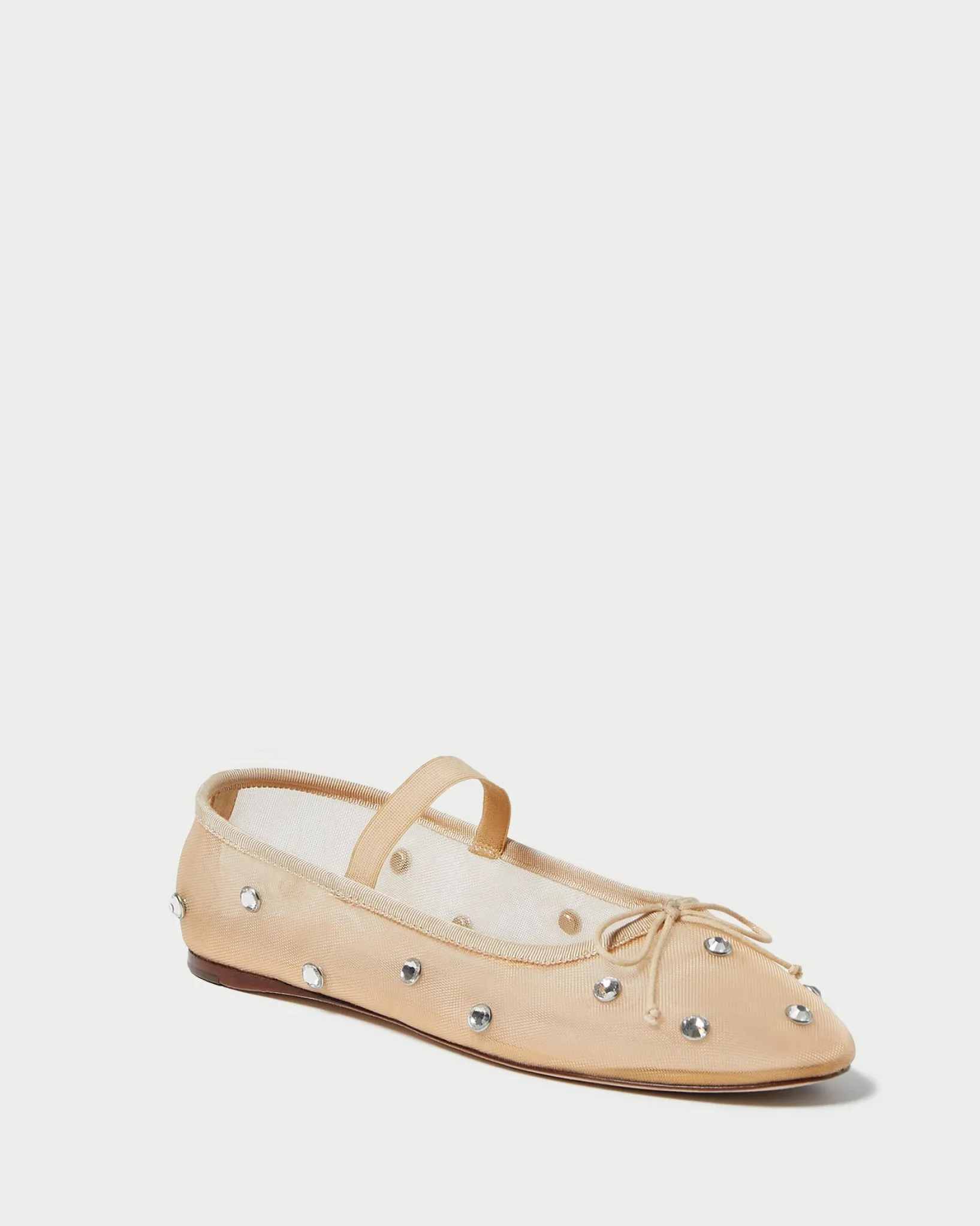 Loeffler Randall Leonie Ballet Flat Chocolate Satin
