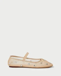 Loeffler Randall Leonie Ballet Flat Chocolate Satin
