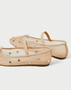Loeffler Randall Leonie Ballet Flat Chocolate Satin