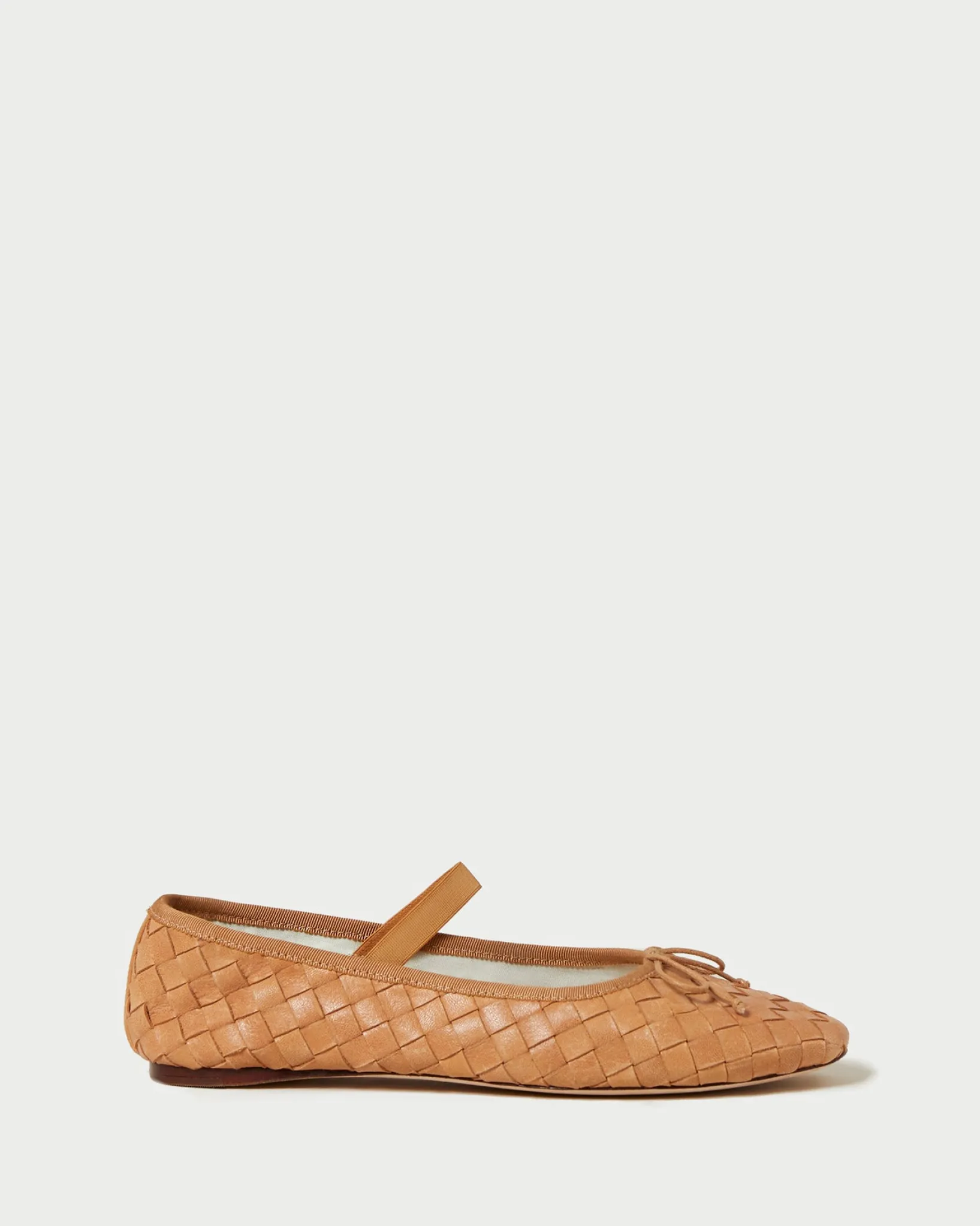 Loeffler Randall Leonie Ballet Flat Chocolate Satin
