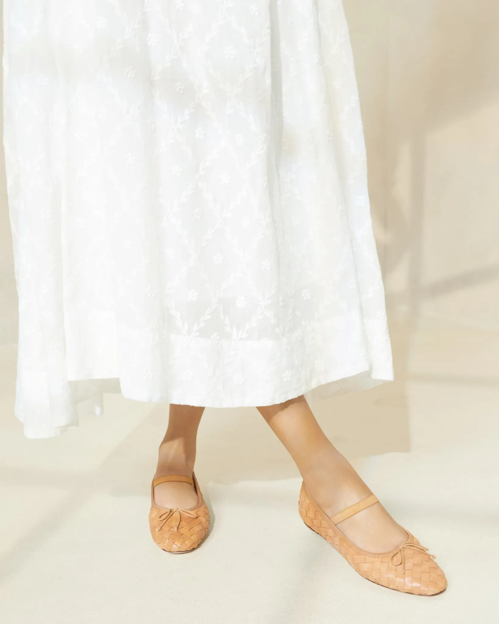 Loeffler Randall Leonie Ballet Flat Chocolate Satin