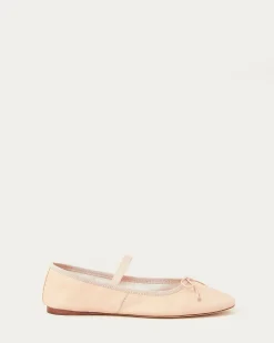 Loeffler Randall Leonie Ballet Flat Chocolate Satin