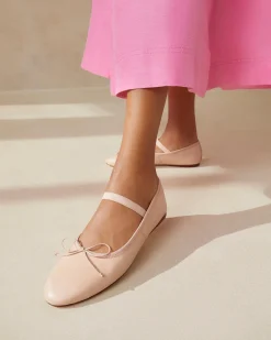 Loeffler Randall Leonie Ballet Flat Chocolate Satin