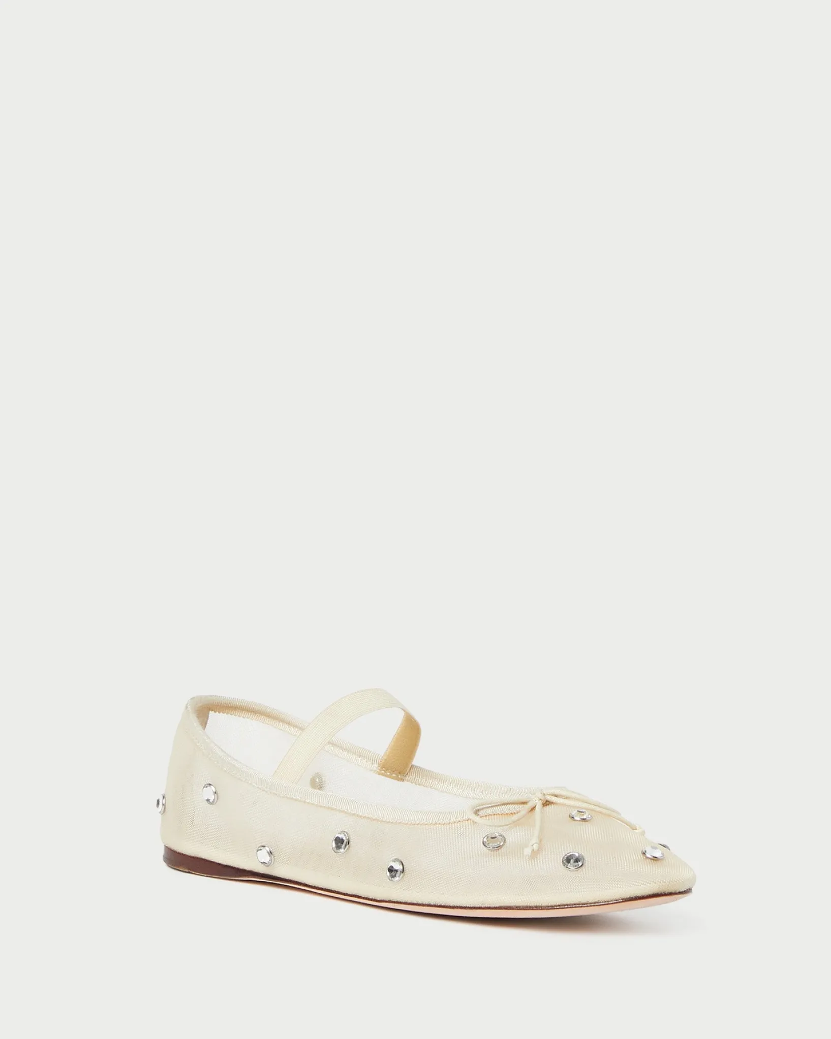Online Loeffler Randall Leonie Ballet Flat Cream/Crystal