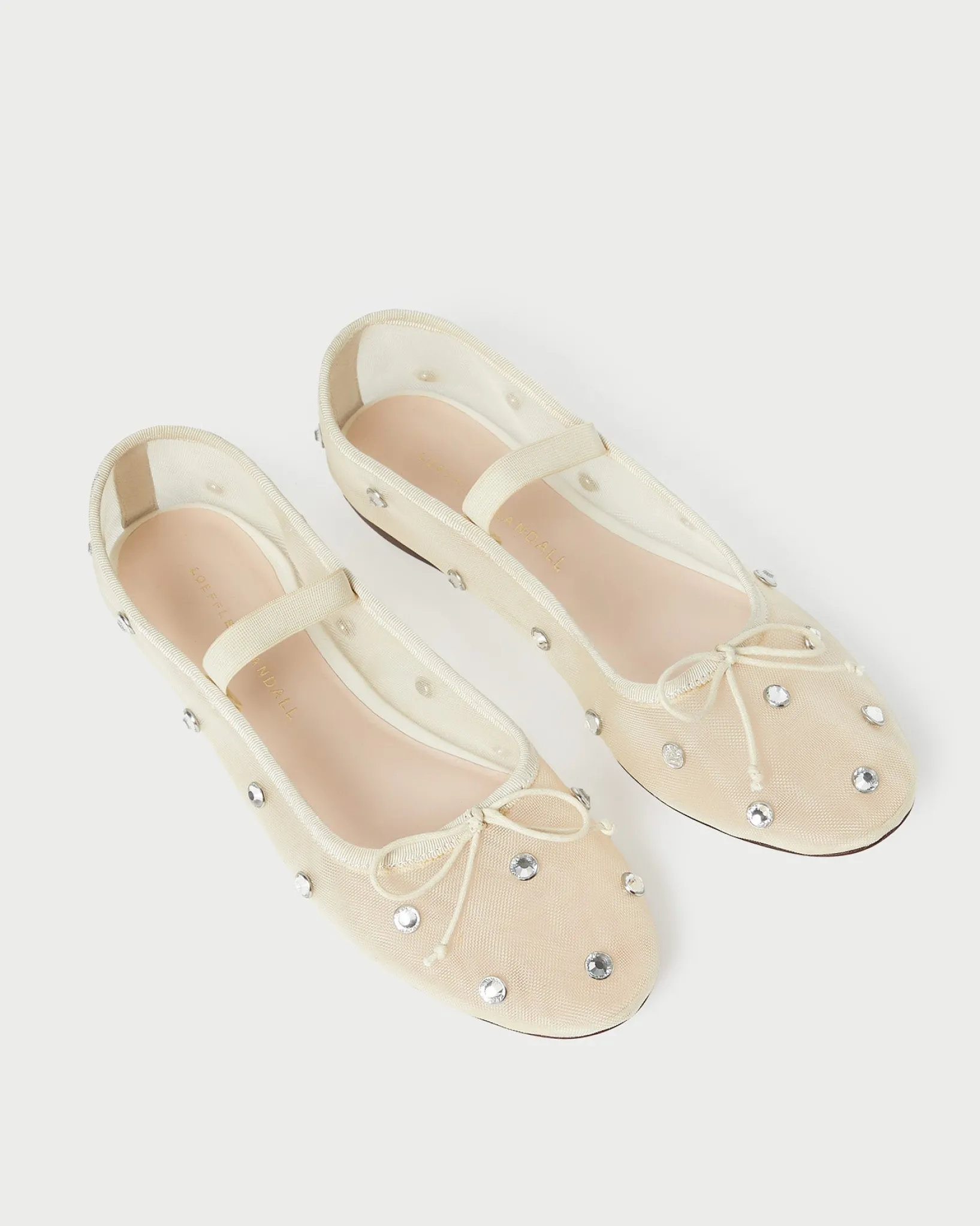 Online Loeffler Randall Leonie Ballet Flat Cream/Crystal