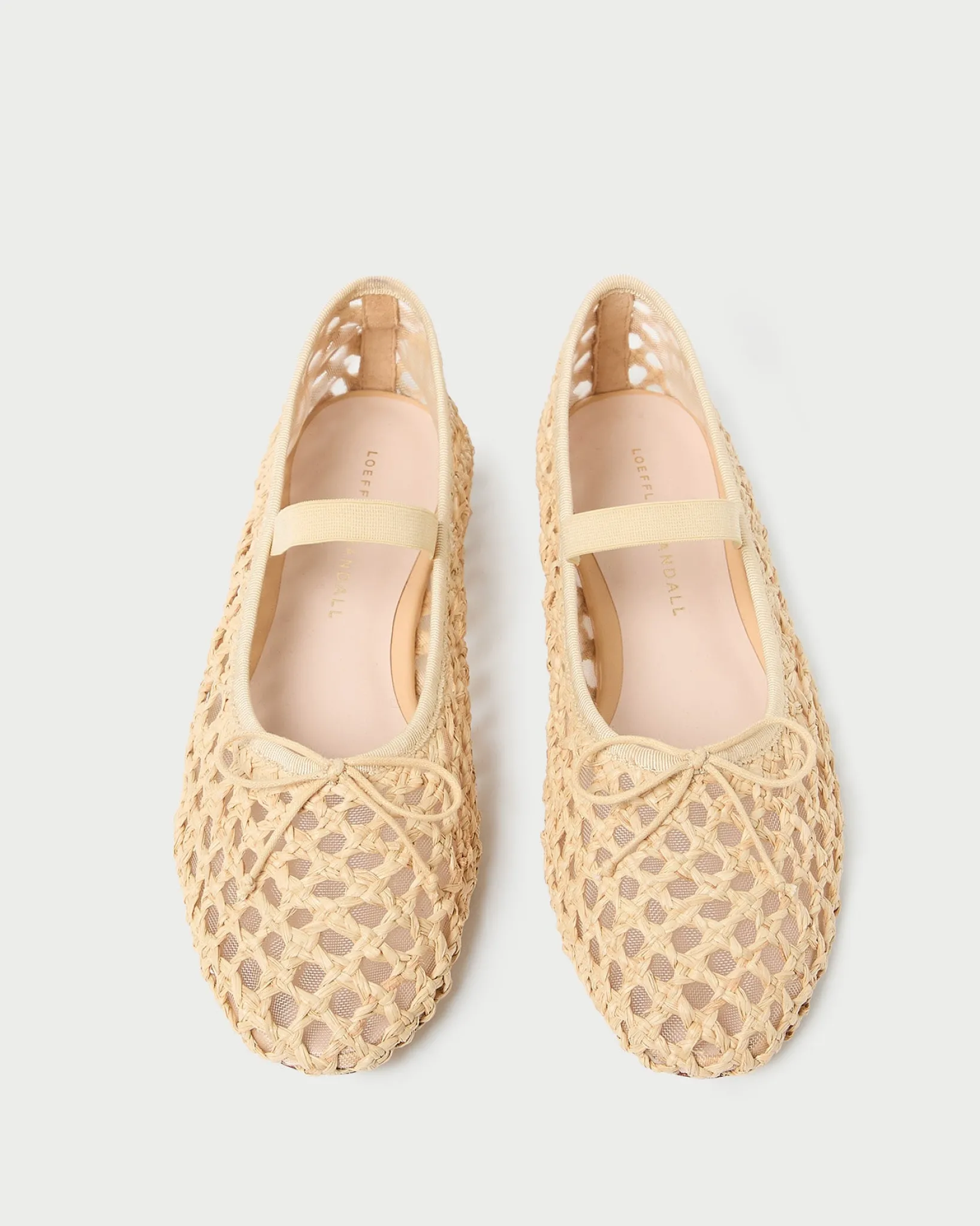 Discount Loeffler Randall Leonie Natural Crochet Ballet Flat Natural Crochet />