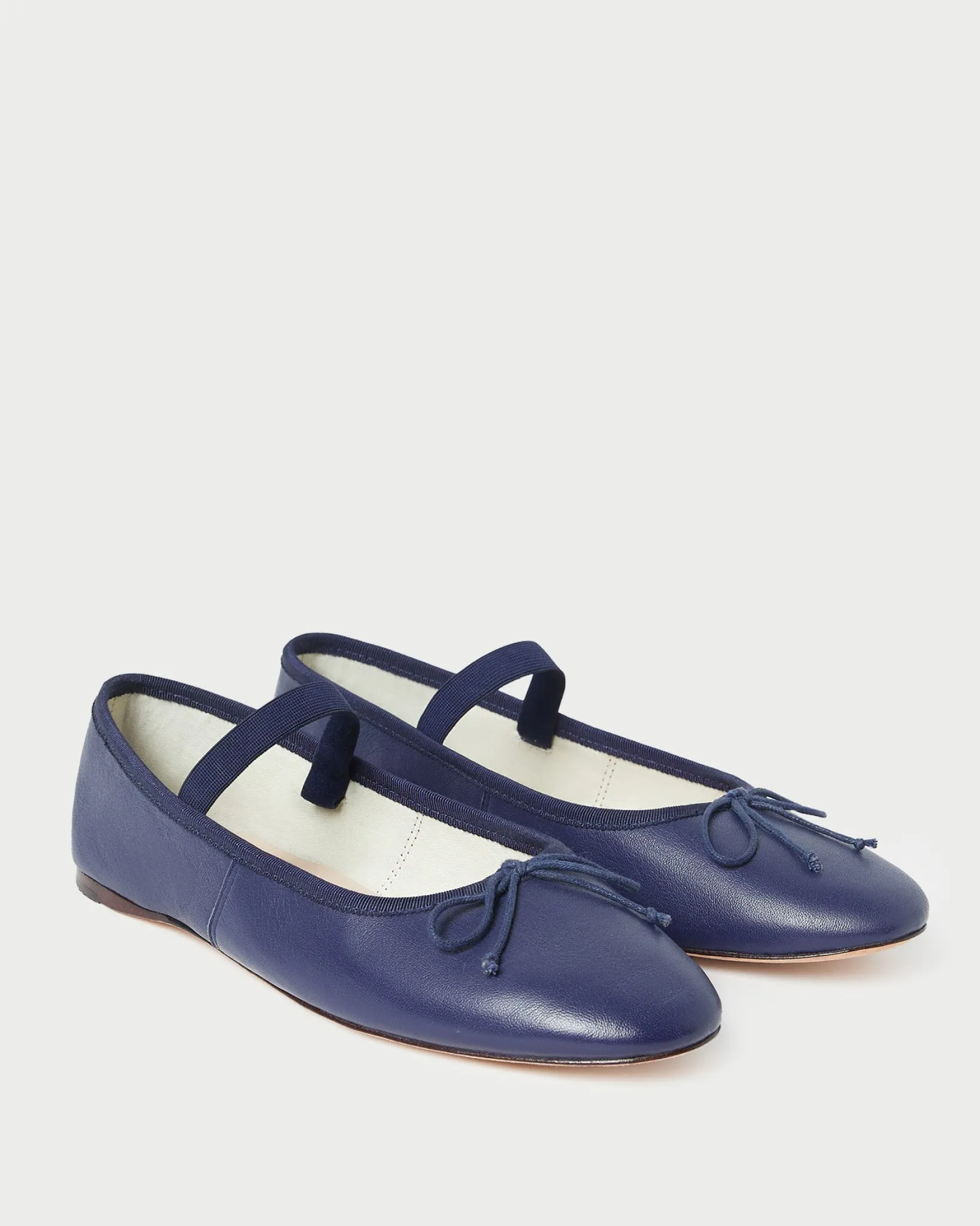 New Loeffler Randall Leonie Navy Leather Ballet Flat Navy />