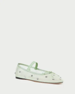 Clearance Loeffler Randall Leonie /Crystal Ballet Flat Seafoam