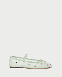 Clearance Loeffler Randall Leonie /Crystal Ballet Flat Seafoam