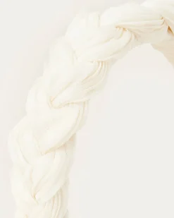 Discount Loeffler Randall Lilac Pearl Braided Headband Pearl />