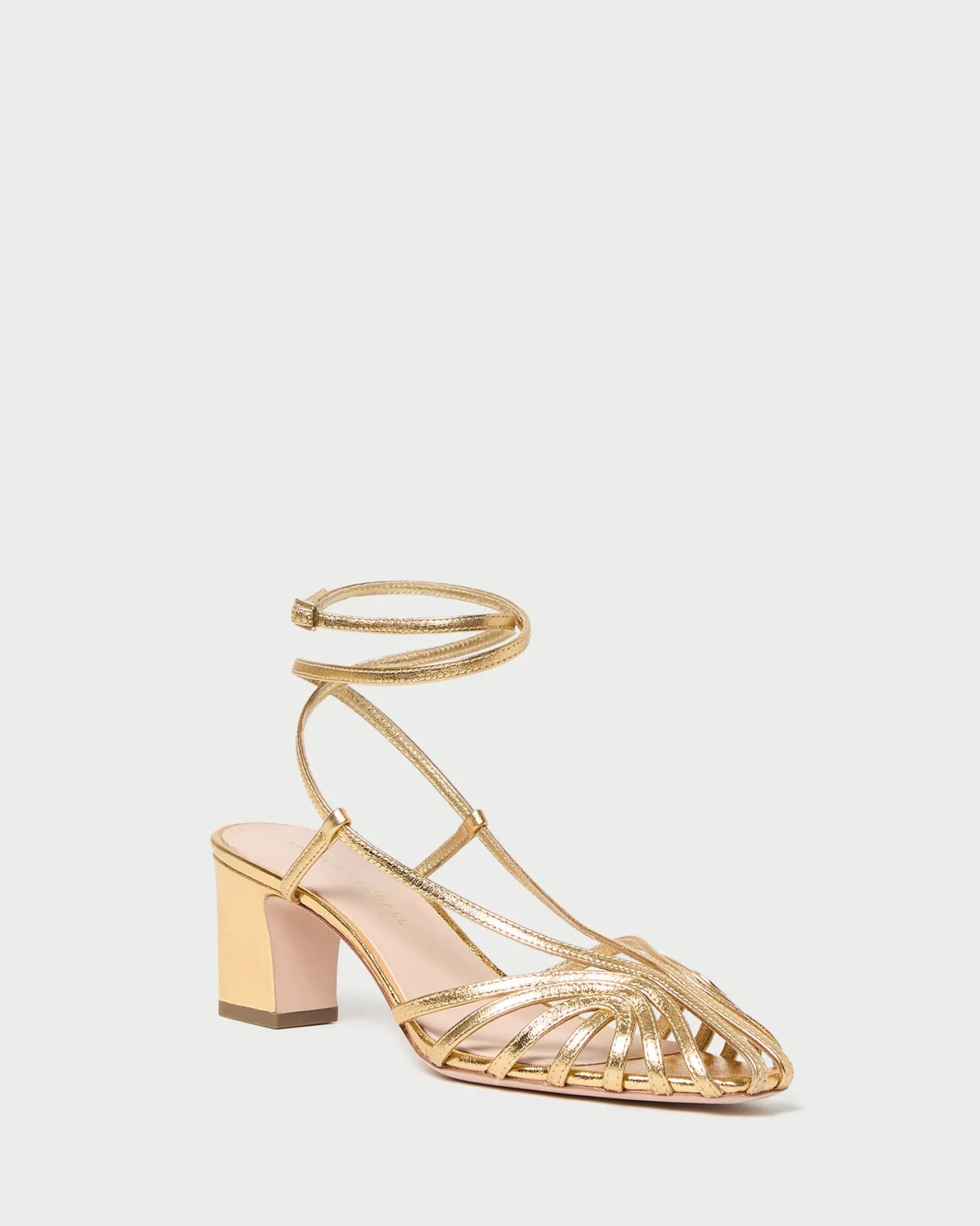 Discount Loeffler Randall Livvy Pink Moiré Heeled Sandal Powder Pink