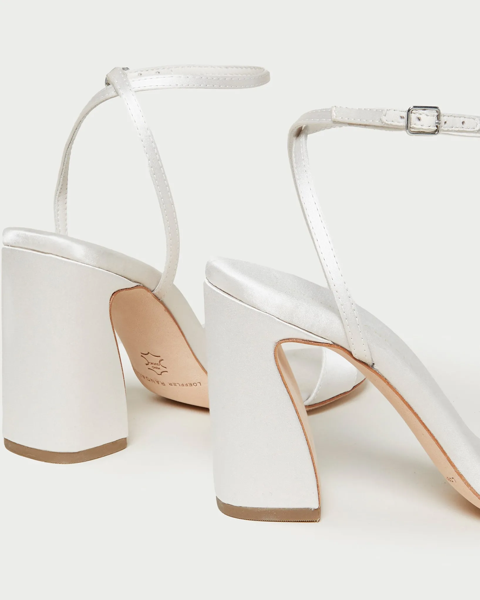 New Loeffler Randall Malia Curved-Heel Sandal Champagne