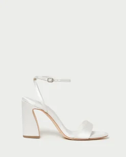 Hot Loeffler Randall Malia Curved-Heel Sandal Cream