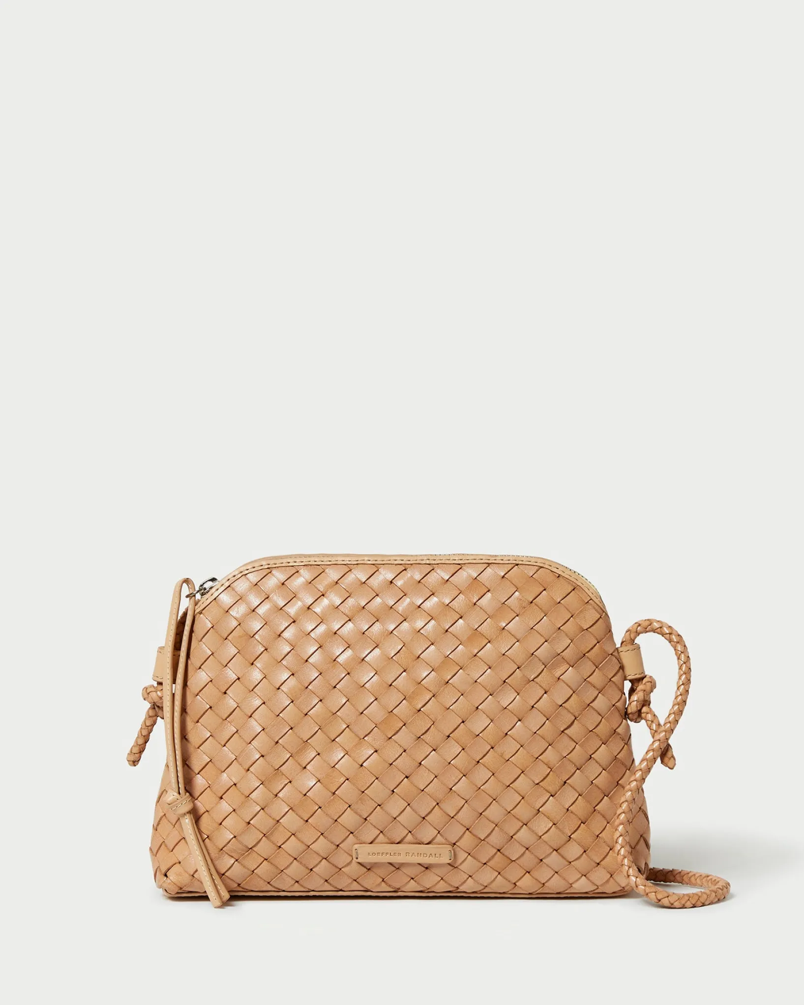Hot Loeffler Randall Mallory Brown Woven Crossbody Timber