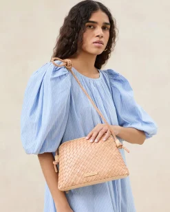 Hot Loeffler Randall Mallory Brown Woven Crossbody Timber