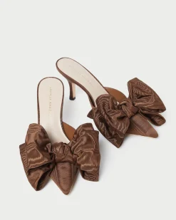 Best Loeffler Randall Margot Satin Bow Mule Cream