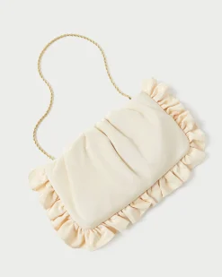 Online Loeffler Randall Mavis Raffia Ruffle Clutch Natural