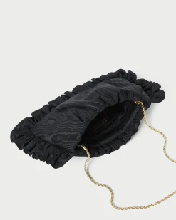 Discount Loeffler Randall Mavis Moiré Ruffle Clutch Vanilla