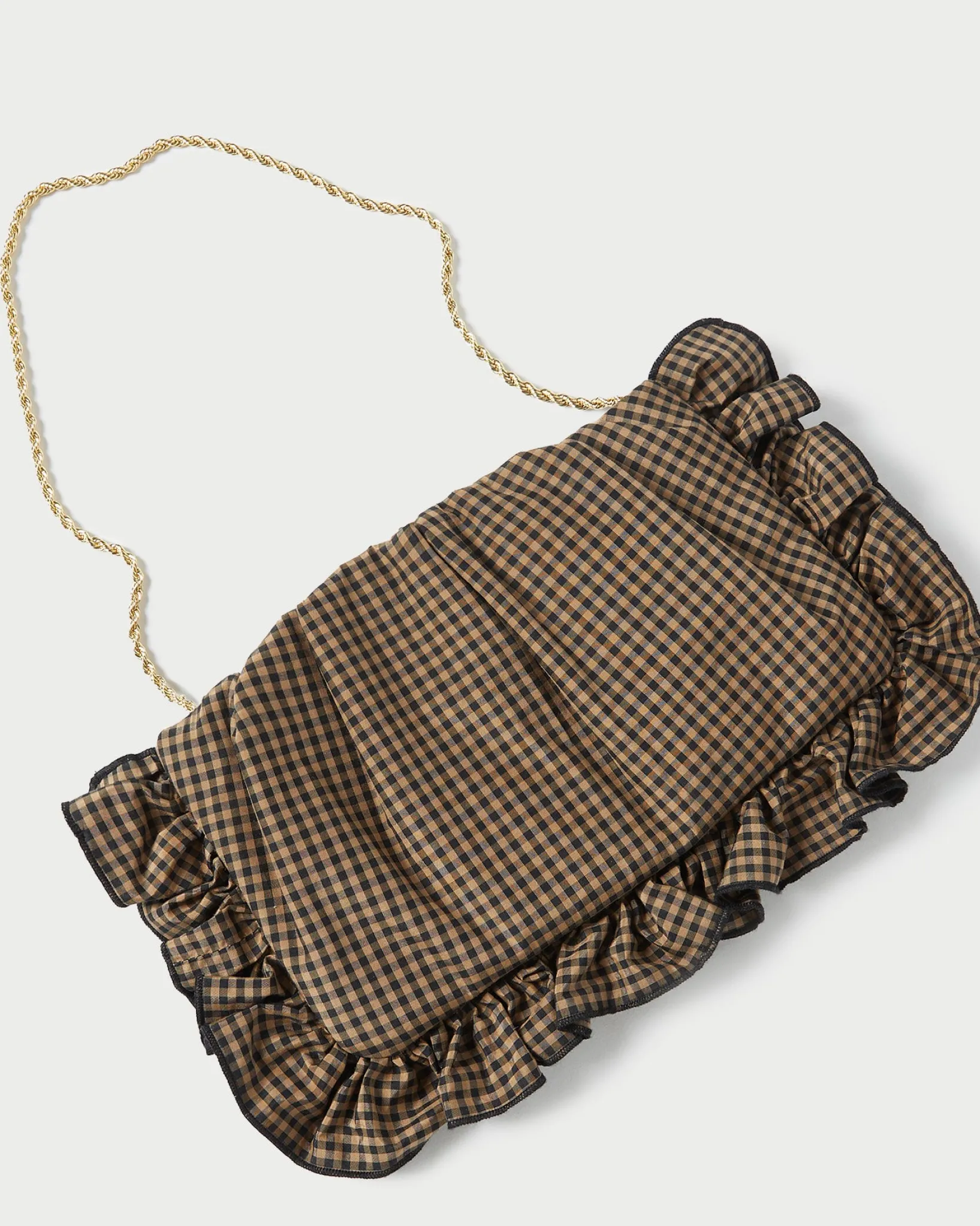Discount Loeffler Randall Mavis Moiré Ruffle Clutch Vanilla