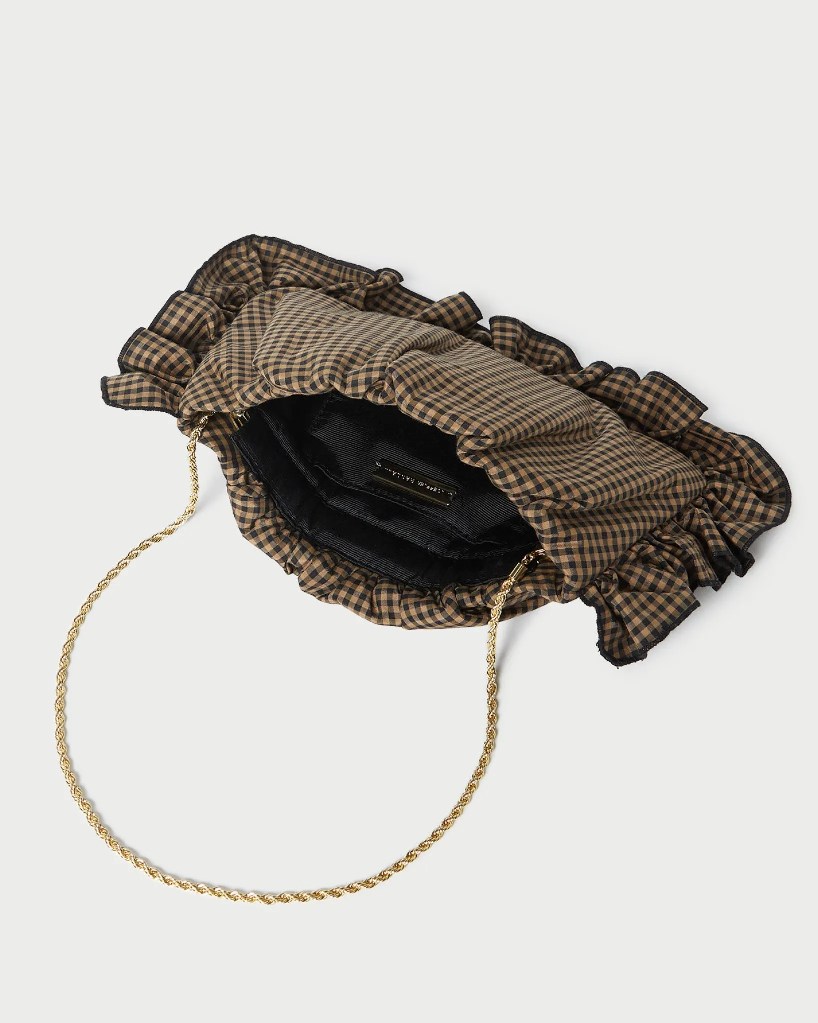Discount Loeffler Randall Mavis Moiré Ruffle Clutch Vanilla