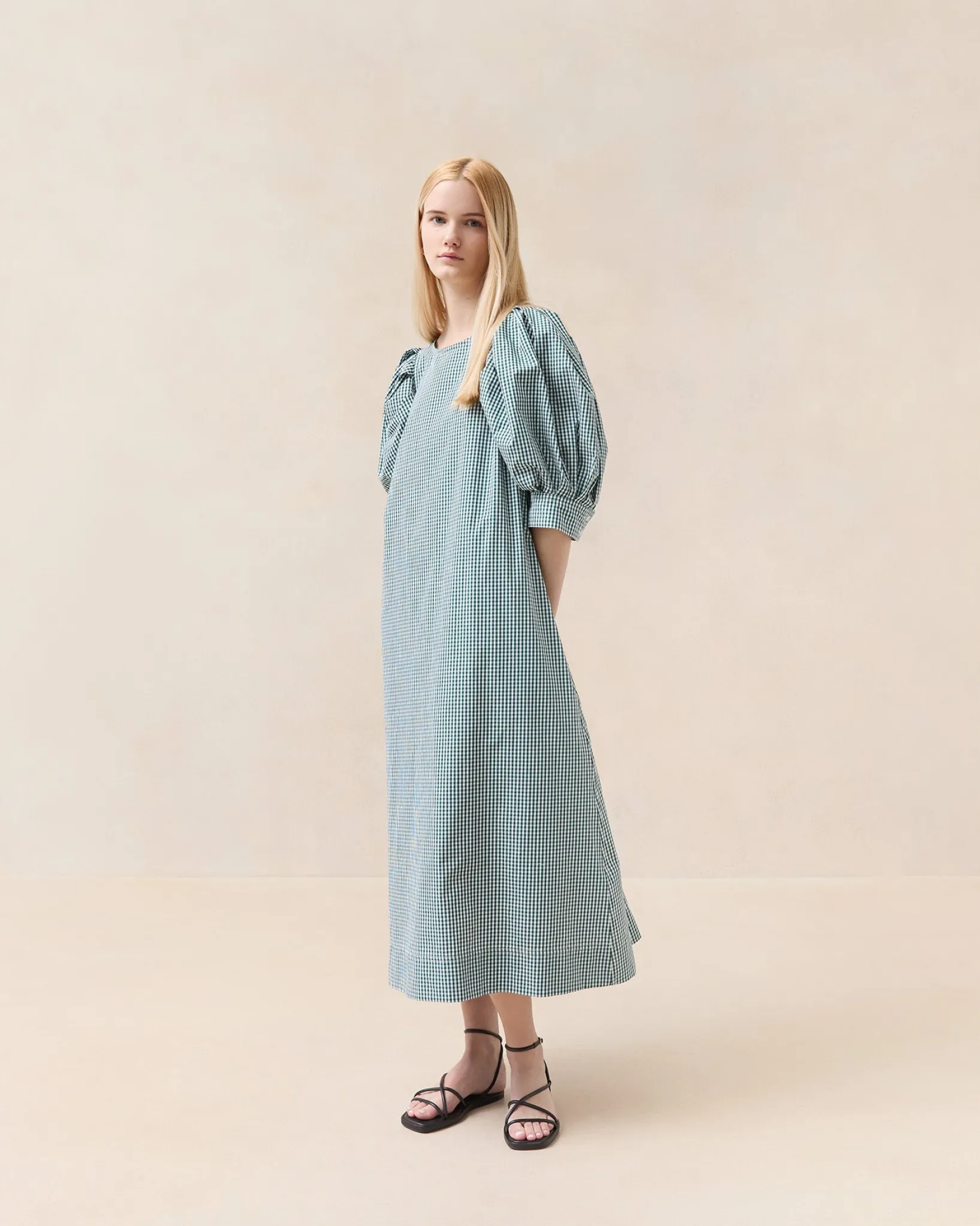 Discount Loeffler Randall Maxwell Green Gingham Dress Mini Green Gingham