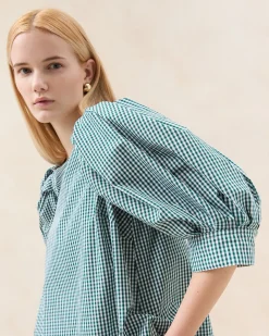 Discount Loeffler Randall Maxwell Green Gingham Dress Mini Green Gingham