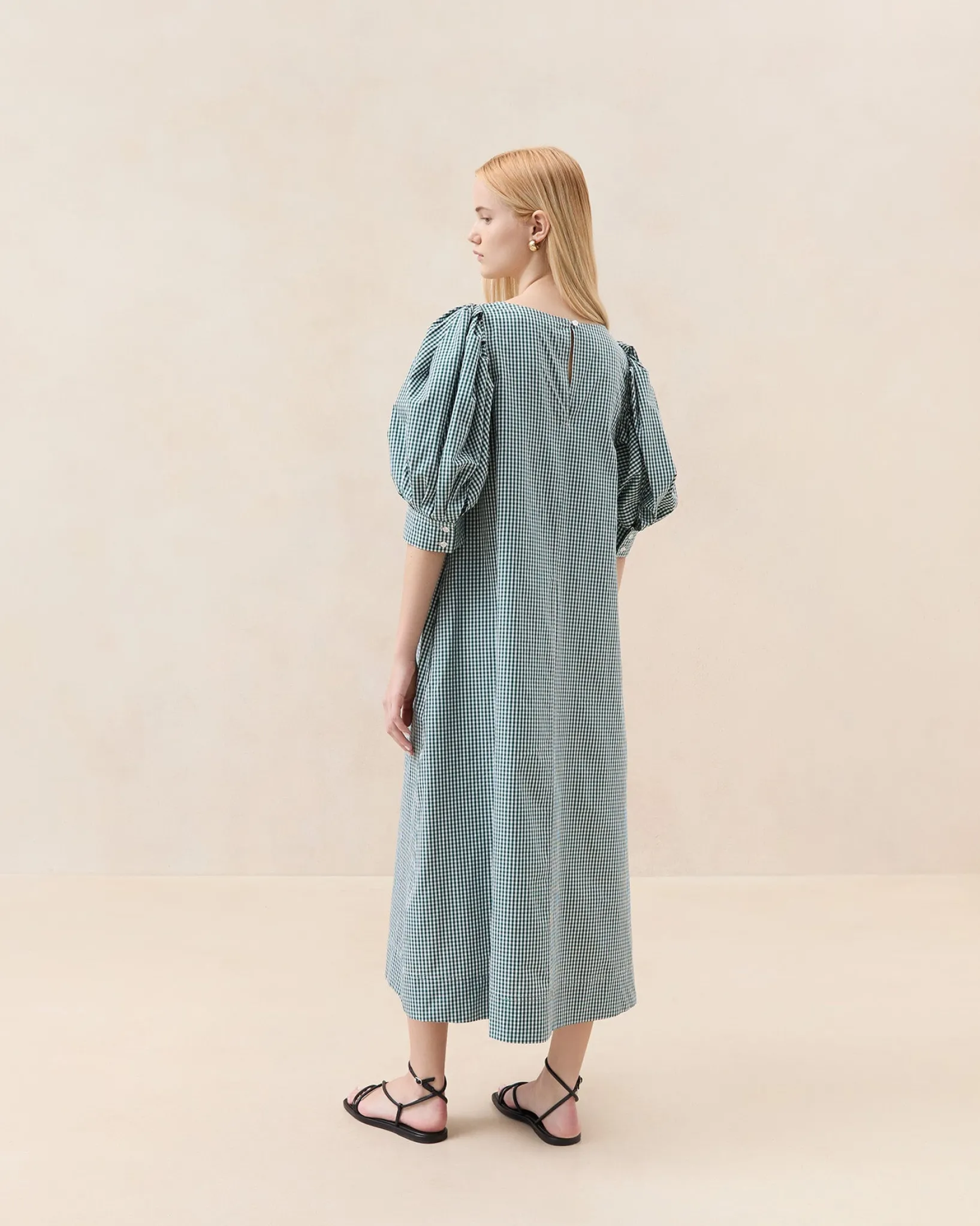 Discount Loeffler Randall Maxwell Green Gingham Dress Mini Green Gingham