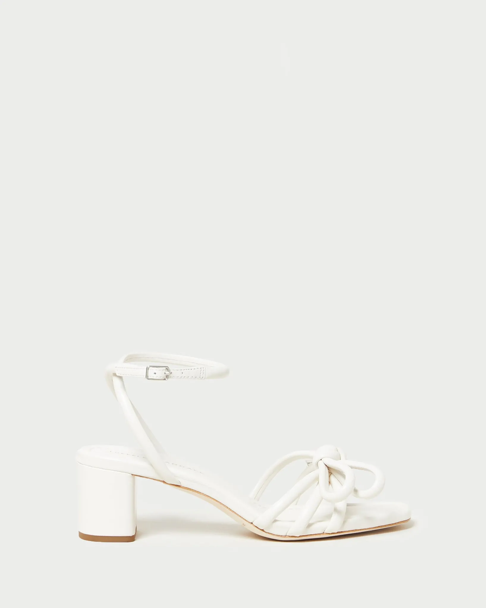 Discount Loeffler Randall Mikel Bow Mid-Heel Sandal Champagne