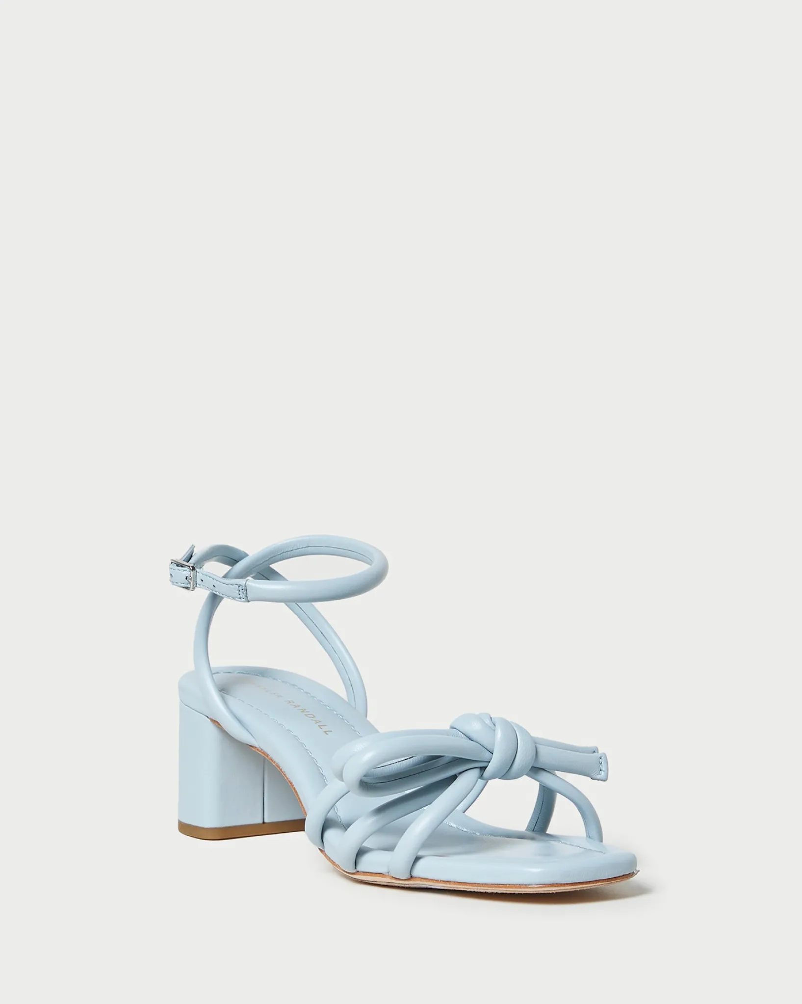 Discount Loeffler Randall Mikel Bow Mid-Heel Sandal Champagne