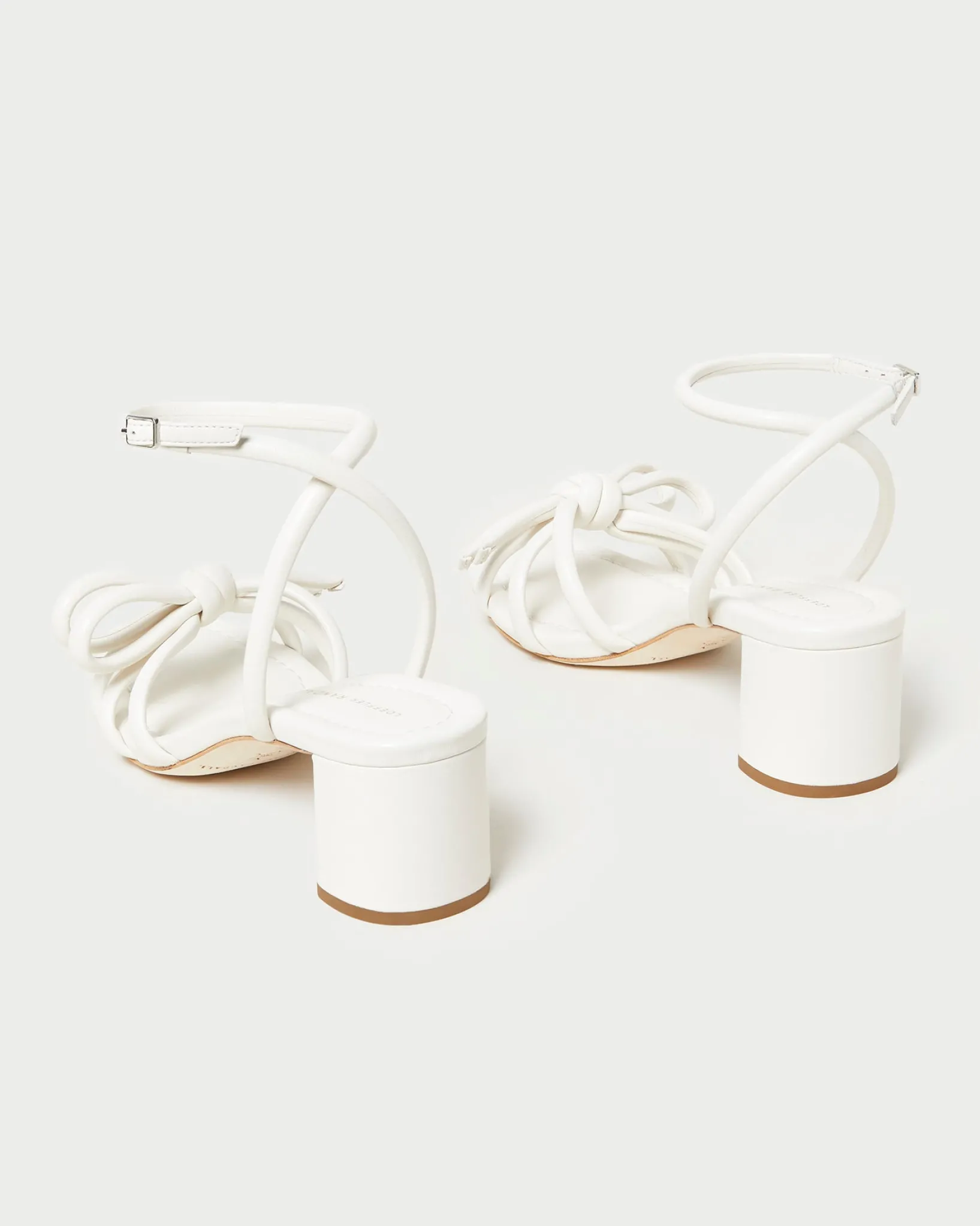 New Loeffler Randall Mikel Bow Mid-Heel Sandal Dune