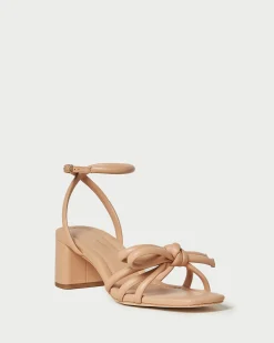 Best Loeffler Randall Mikel Bow Mid-Heel Sandal Natural