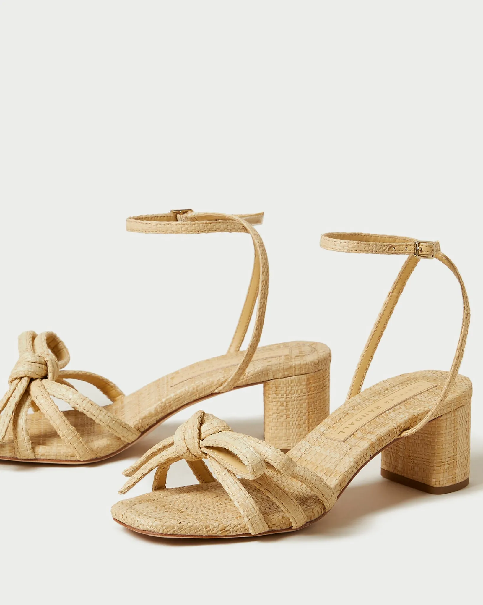 Best Loeffler Randall Mikel Bow Mid-Heel Sandal Natural