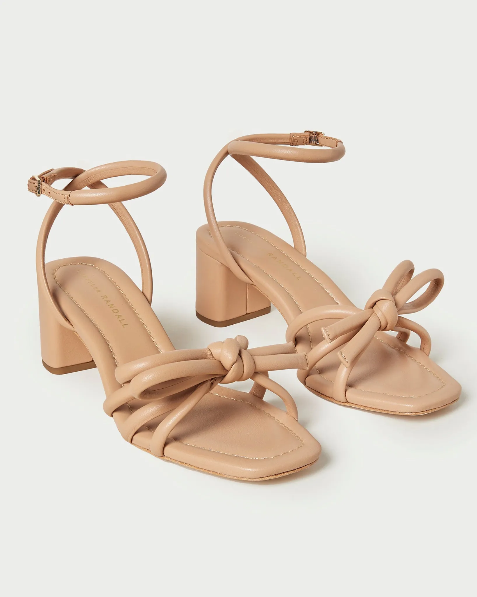 Best Loeffler Randall Mikel Bow Mid-Heel Sandal Natural