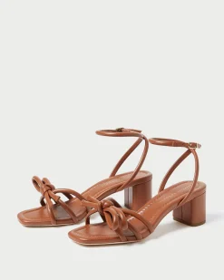 Best Loeffler Randall Mikel Bow Mid-Heel Sandal Natural