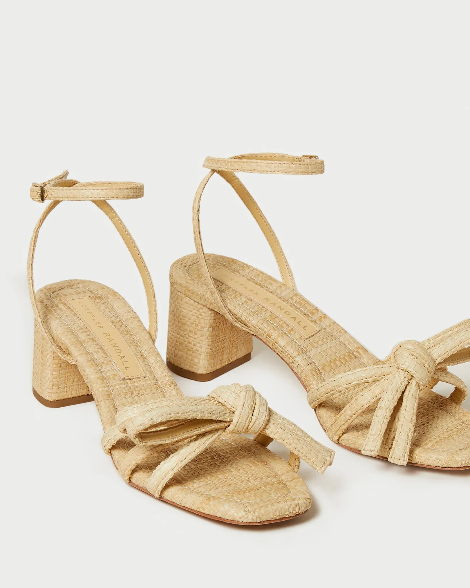 Best Loeffler Randall Mikel Bow Mid-Heel Sandal Natural